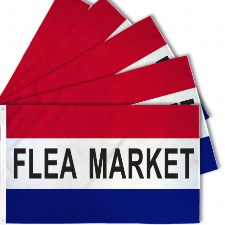 Flea Market Patriotic 3' x 5' Polyester Flag - 5 pack